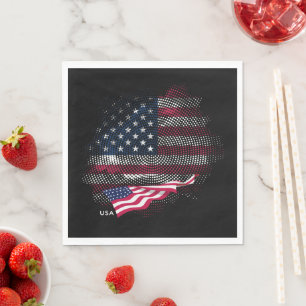 Flagge der USA Serviette