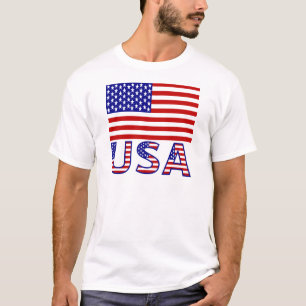 Flagge der USA und der Vereinigten Staaten von Ame T-Shirt