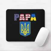 Flagge der USA und Flagge der Ukraine  Mousepad (Mit Mouse)