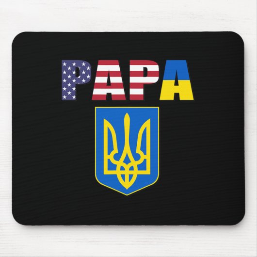 Flagge der USA und Flagge der Ukraine  Mousepad (Vorne)