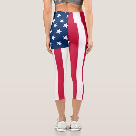 Flagge der USA - USA - Patriotik - Capri Leggings (Rückseite)