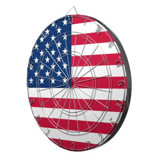 Flagge der USA - USA - Patriotik Dartscheibe (Vorderseite rechts)