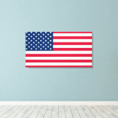 Flagge der USA - USA - Patriotik Leinwanddruck (Insitu (Holzboden))