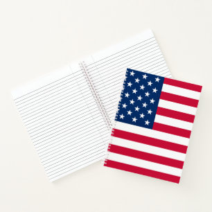 Flagge der USA - USA - Patriotik Notizblock
