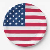 Flagge der USA - USA - Patriotik Pappteller (Vorderseite)