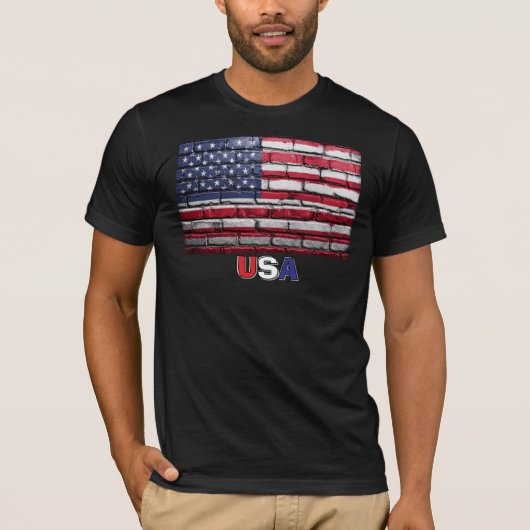 Flagge der USA USA T-Shirt (Vorderseite)