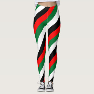 Flagge der VAE mit diagonal gestreiften Nationalfa Leggings