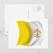 Flagge der Vatikanstadt Postkarte (Vorne/Hinten)