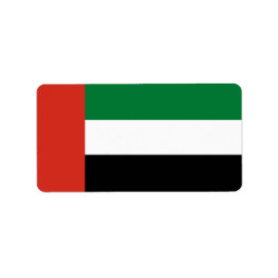 Flagge der Vereinigten Arabischen Emirate Adressaufkleber