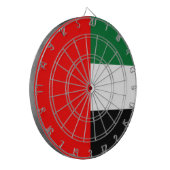 Flagge der Vereinigten Arabischen Emirate (AE) Dartscheibe (Vorderseite Links)