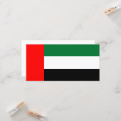 Flagge der Vereinigten Arabischen Emirate (AE) Karte (Vorderseite/Rückseite Beispiel)