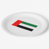 Flagge der Vereinigten Arabischen Emirate (AE) Pappteller (Schrägansicht)