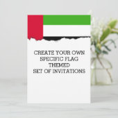 Flagge der Vereinigten Arabischen Emirate Einladung (Stehend Vorderseite)