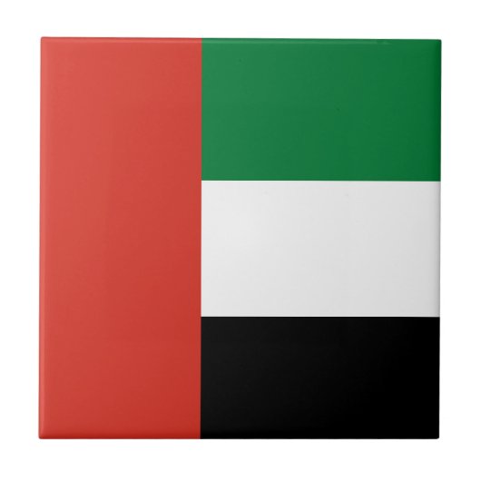 Flagge der Vereinigten Arabischen Emirate Fliese (Vorderseite)