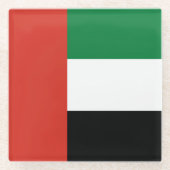 Flagge der Vereinigten Arabischen Emirate Glasuntersetzer (Vorderseite)