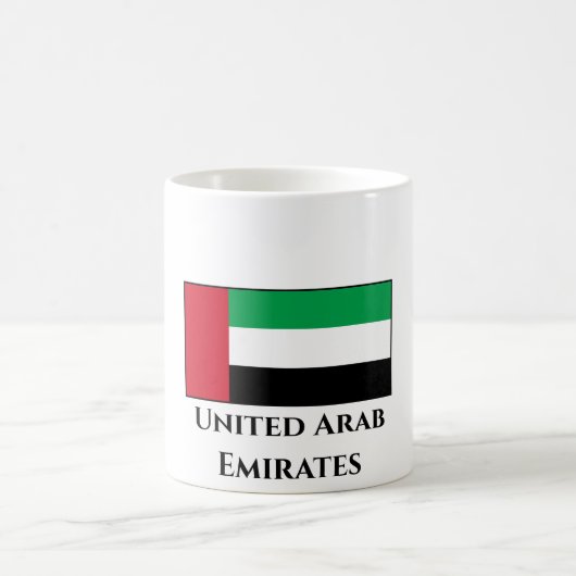 Flagge der Vereinigten Arabischen Emirate Kaffeetasse (Mittel)