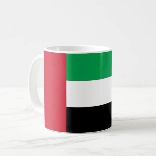 Flagge der Vereinigten Arabischen Emirate Kaffeetasse (Vorderseite Links)