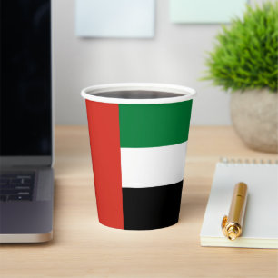 Flagge der Vereinigten Arabischen Emirate Pappbecher