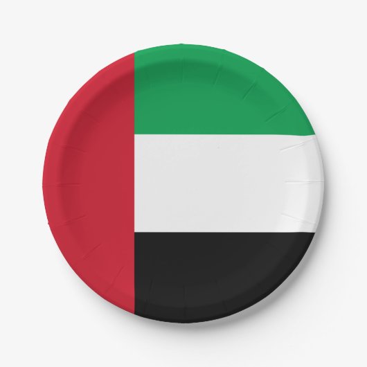 Flagge der Vereinigten Arabischen Emirate Pappteller (Vorderseite)