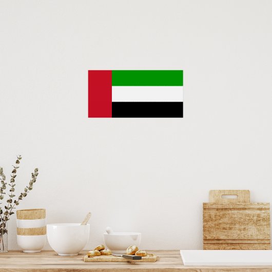 Flagge der Vereinigten Arabischen Emirate Poster (Küche)