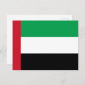 Flagge der Vereinigten Arabischen Emirate Postkarte (Vorne/Hinten)