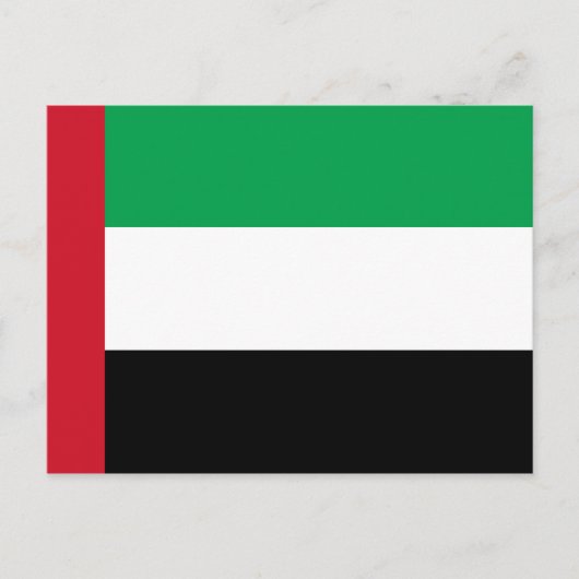Flagge der Vereinigten Arabischen Emirate Postkarte (Vorderseite)