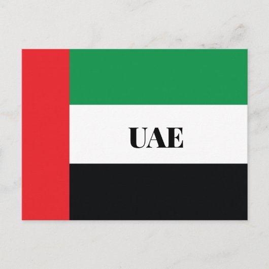 Flagge der Vereinigten Arabischen Emirate Postkarte (Vorderseite)