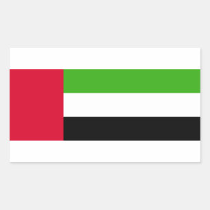 Flagge der Vereinigten Arabischen Emirate Rechteckiger Aufkleber