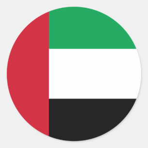 Flagge der Vereinigten Arabischen Emirate Runder Aufkleber