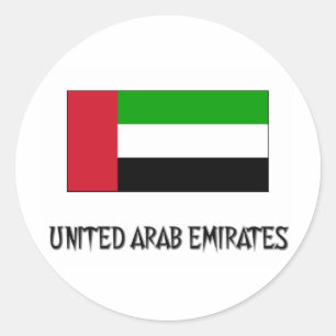 Flagge der Vereinigten Arabischen Emirate Runder Aufkleber