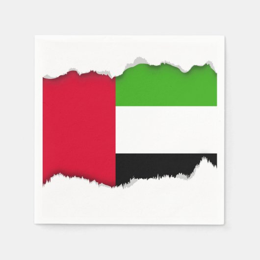 Flagge der Vereinigten Arabischen Emirate Serviette (Vorderseite)