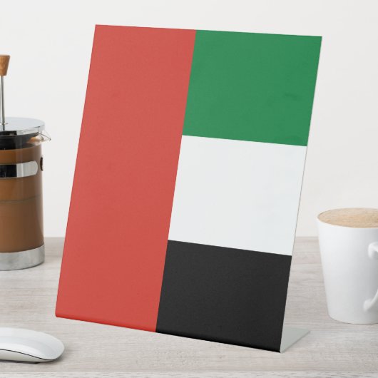 Flagge der Vereinigten Arabischen Emirate Sockelschild (In Situ)