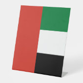 Flagge der Vereinigten Arabischen Emirate Sockelschild (Vorderseite)