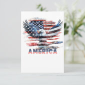 Flagge der Vereinigten Staaten. Amerika Dankeskarte (Stehend Vorderseite)
