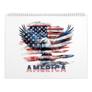 Flagge der Vereinigten Staaten. Amerika Kalender