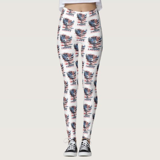 Flagge der Vereinigten Staaten. Amerika Leggings (Vorderseite)