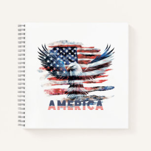 Flagge der Vereinigten Staaten. Amerika Notizblock