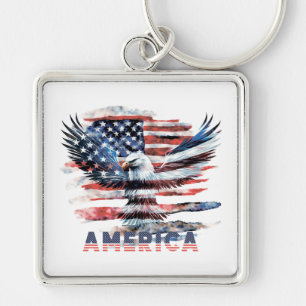 Flagge der Vereinigten Staaten. Amerika Schlüsselanhänger