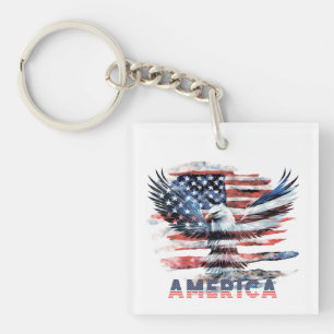 Flagge der Vereinigten Staaten. Amerika Schlüsselanhänger