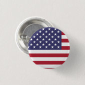 Flagge der Vereinigten Staaten (Amerikanisch) Button (Vorne & Hinten)