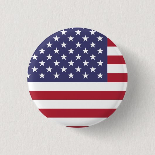 Flagge der Vereinigten Staaten (Amerikanisch) Button (Vorderseite)