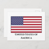 Flagge der Vereinigten Staaten (Amerikanisch) Postkarte (Vorne/Hinten)