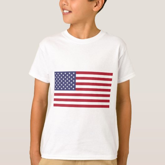 Flagge der Vereinigten Staaten - amerikanische USA T-Shirt (Vorderseite)