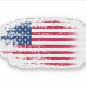 Flagge der Vereinigten Staaten Aufkleber (Vorderseite)