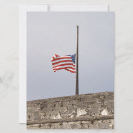 Flagge der Vereinigten Staaten bei Half-Mast (USA) Karte