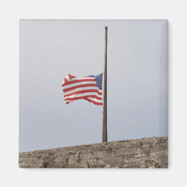 Flagge der Vereinigten Staaten bei Half-Mast (USA) Magnet