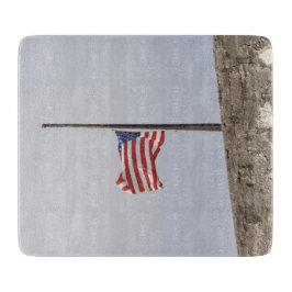 Flagge der Vereinigten Staaten bei Half-Mast (USA) Schneidebrett