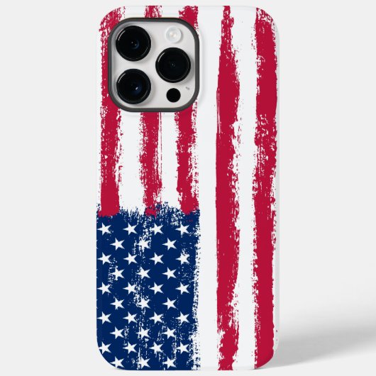 Flagge der Vereinigten Staaten - Brushed Grunge Case-Mate iPhone Hülle (Rückseite)