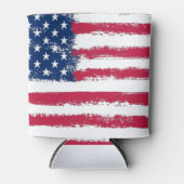 Flagge der Vereinigten Staaten - Brushed Grunge Dosenkühler (Vorderseite)