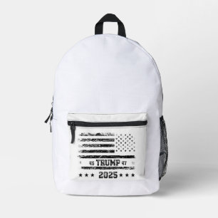 Flagge der Vereinigten Staaten.Donald Trump. Bedruckter Rucksack